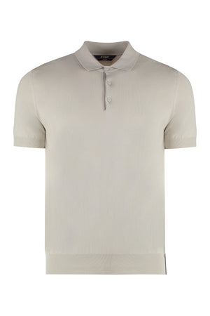 Pleyne knitted cotton polo shirt-0